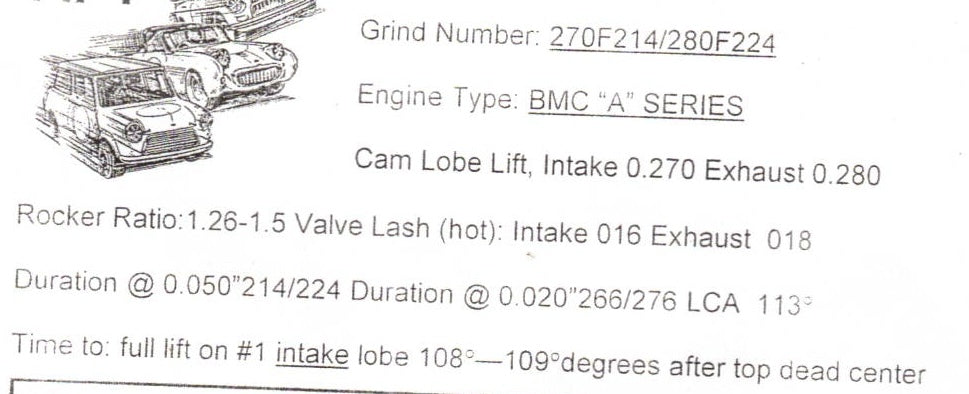 Billet Steel Uprated Supercharger Camshaft (for 1275 Engines)