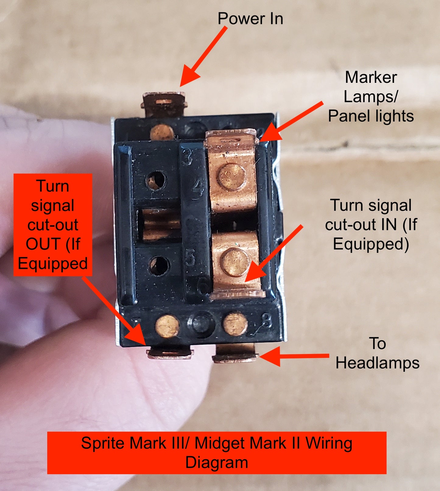 Spridget Headlamp Switch (1964-'80)