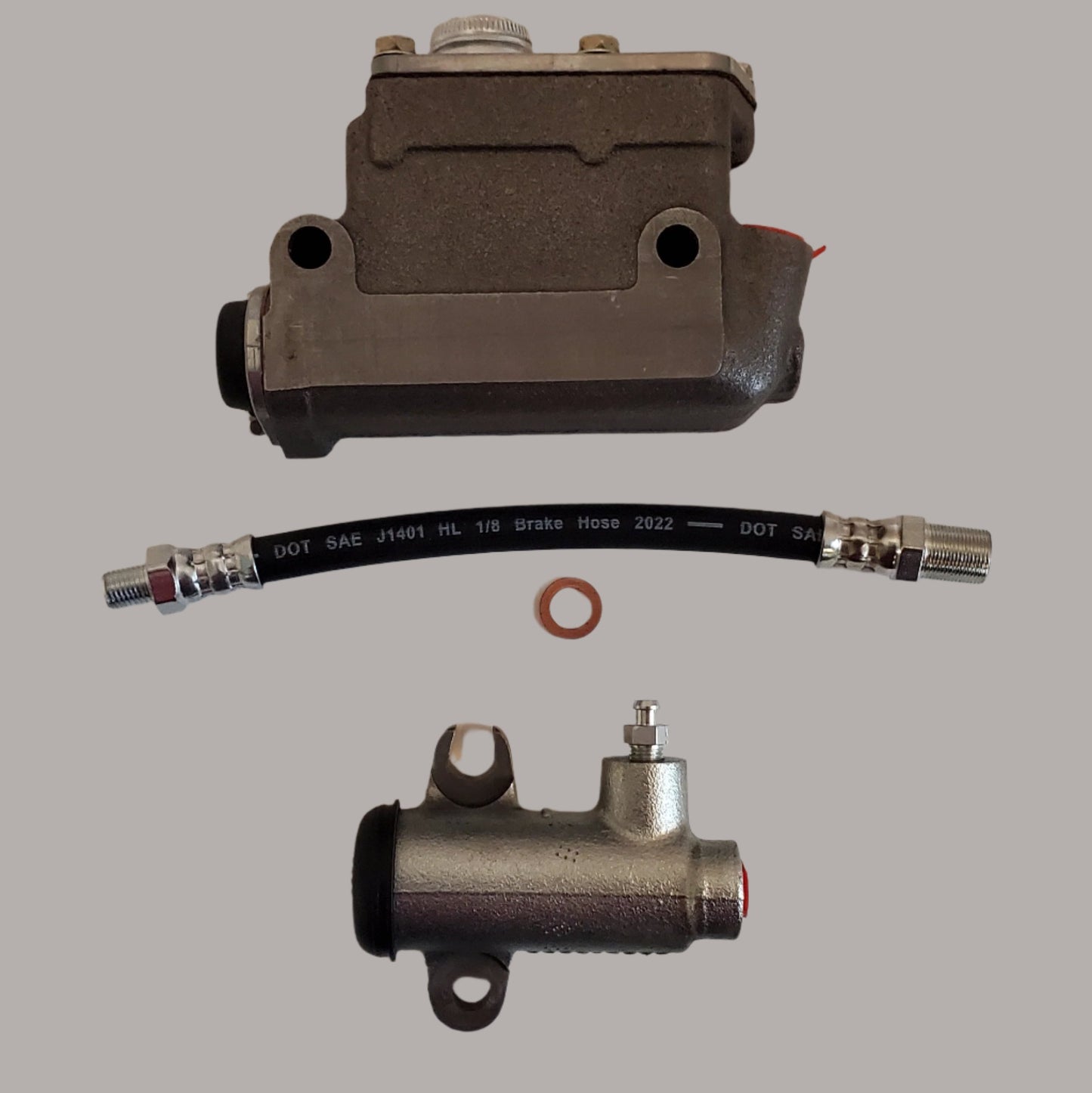 3/4" Master and 7/8" slave kit (for Mark 1 and 2 Sprites thru '62 with disc brakes and any cars with a single tandem master and disc brakes)