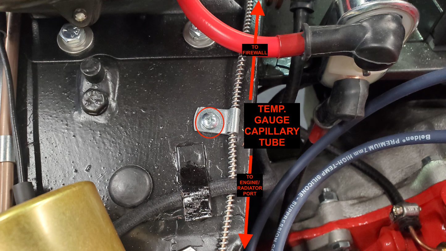 Bugeye under-bonnet screw kit (screws used to fasten hydraulic lines, windscreen washer line, temp gauge capillary tube, voltage regulator, fuse block, horn wiring, oil pressure gauge line)