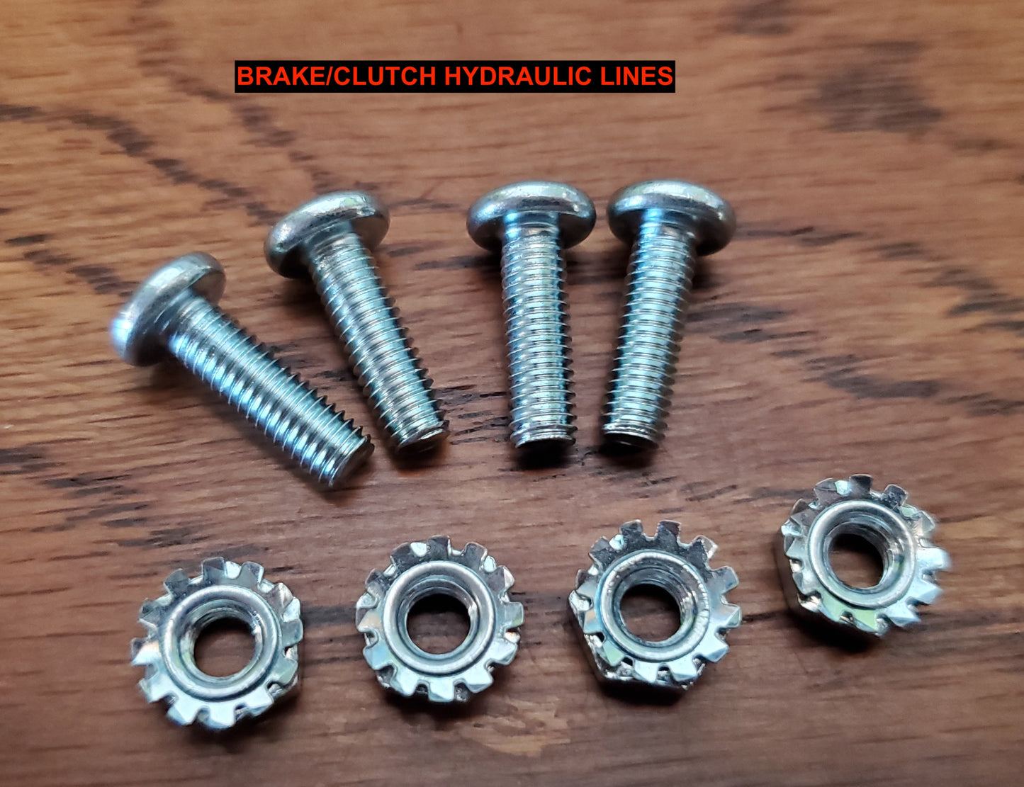 Bugeye under-bonnet screw kit (screws used to fasten hydraulic lines, windscreen washer line, temp gauge capillary tube, voltage regulator, fuse block, horn wiring, oil pressure gauge line)