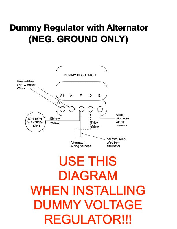 Generator/alternator with Dummy Regulator (for 948 Cars w/ cable driven tachometer)