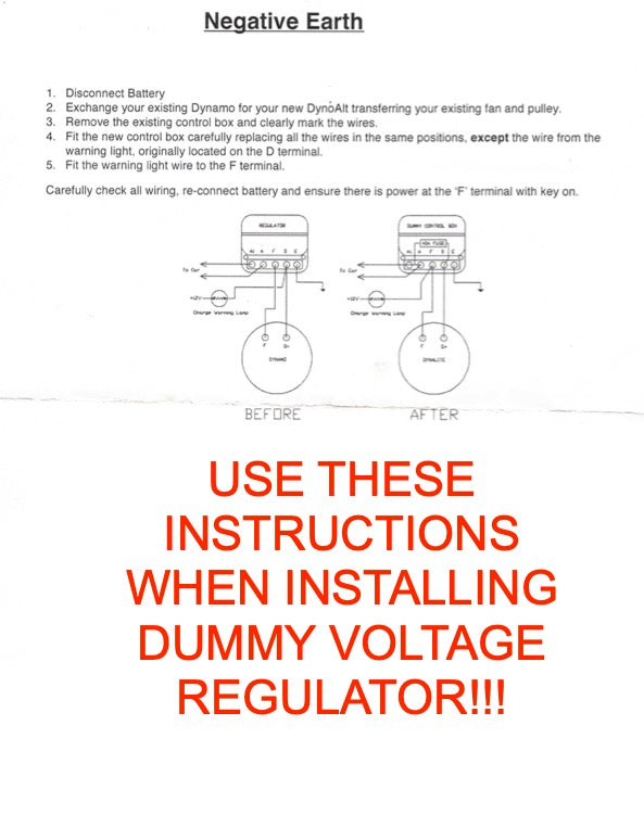 Generator/alternator with Dummy Regulator (for 948 Cars w/ cable driven tachometer)