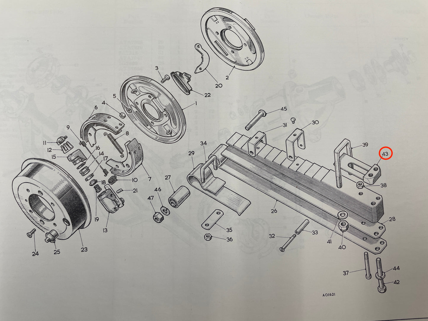Threaded Spring Plate for 1/4 Elliptical Springs (sold individually)