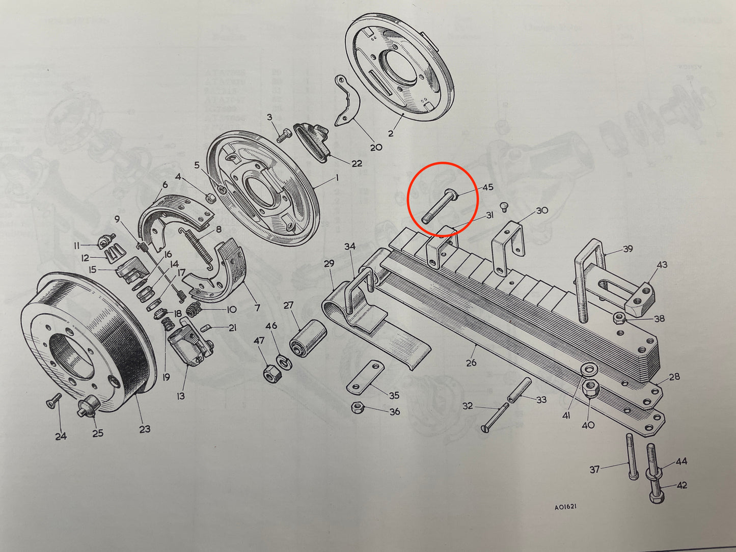 Rear Leaf Spring Bolt