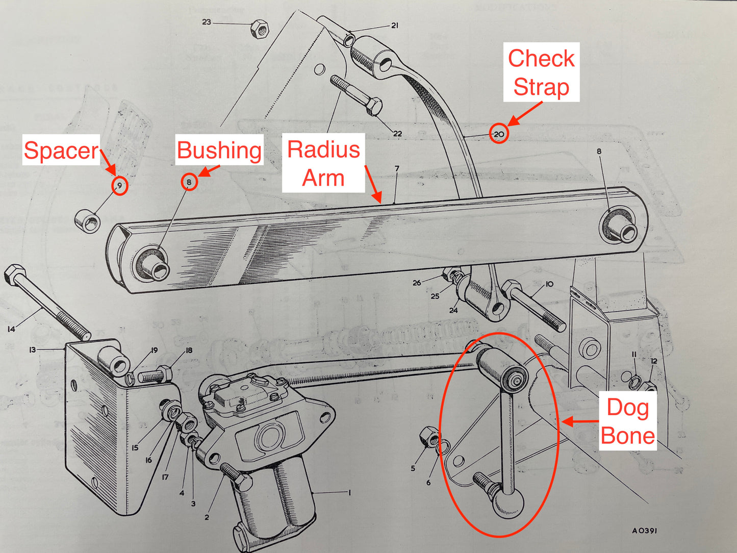 Radius Arm With Bushings