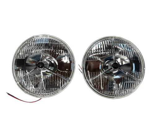 Tri Bar Headlamp Pair w/ H4 Bulbs