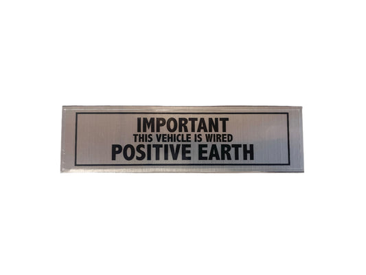"Positive Earth" Label