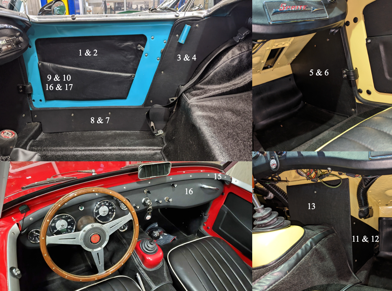 Bugeye Sprite Interior Panel Kit