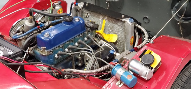 Cross flow Aluminum radiator for later Spridgets