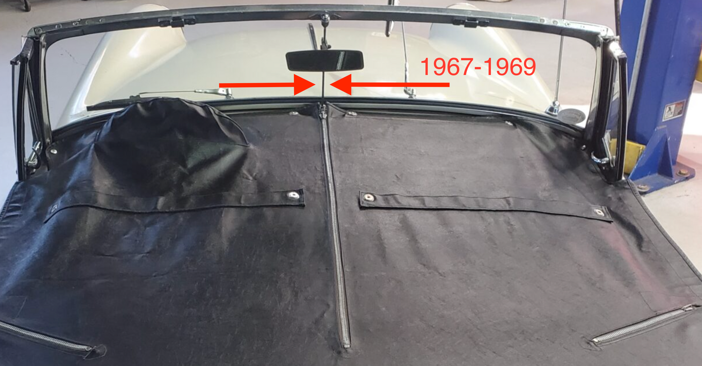 Spridget Windshield Center Post (to hold rear view mirror)