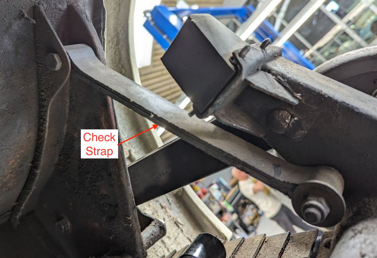 Rear axle check strap (948-1275 Engines) (Sold individually)