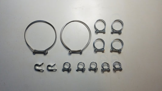 Austin Healey Sprite Original issue hose clamp set  - Bugeye