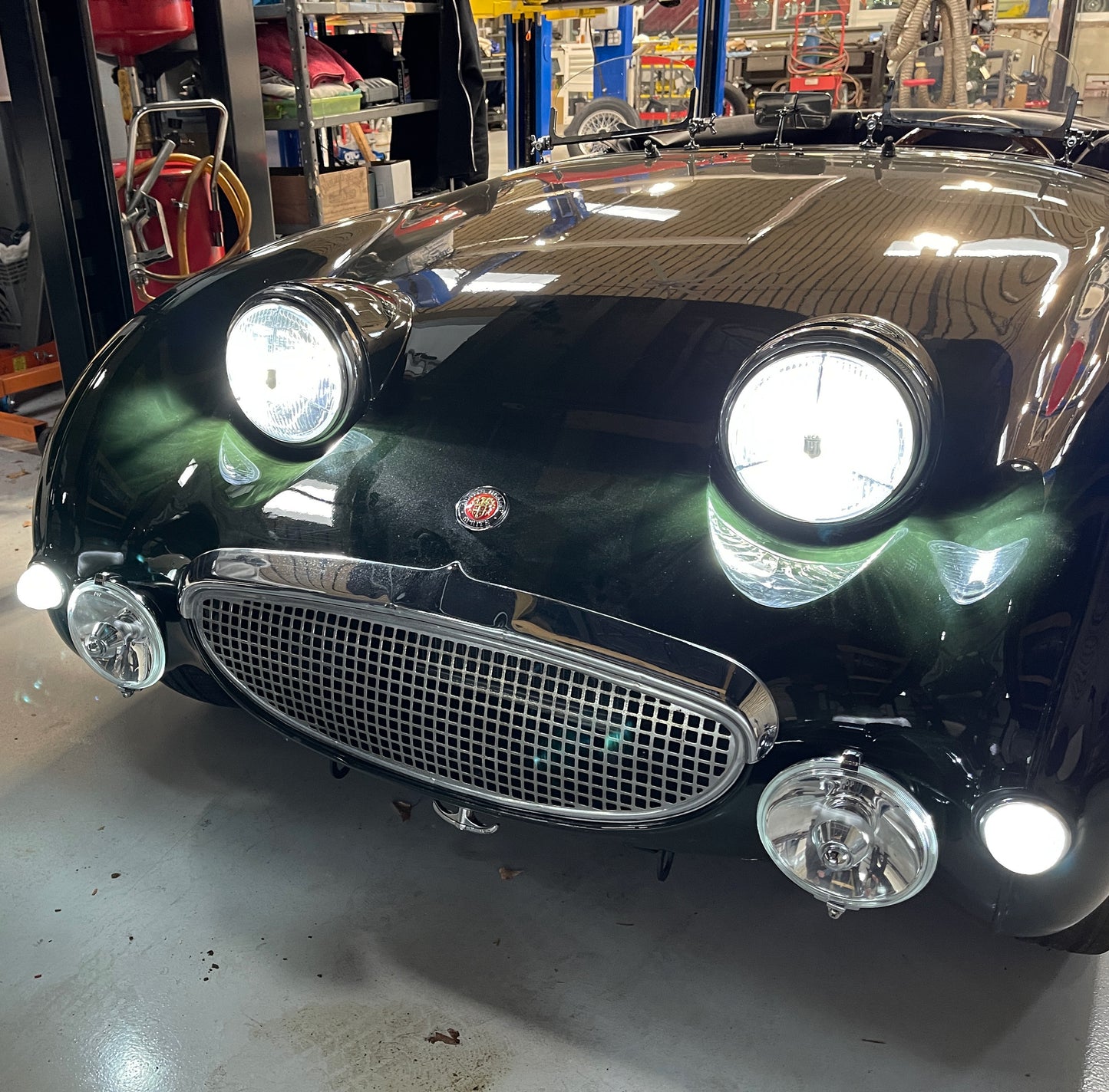 Tri Bar Vintage Headlights with Upgraded LED Bulbs- PL700- Sold As A Pair (All Spridgets)