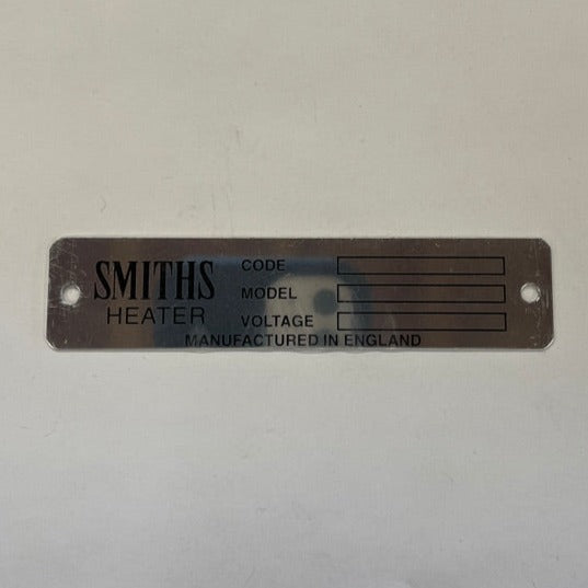 Smith's Heater Box Tag (thru '67)