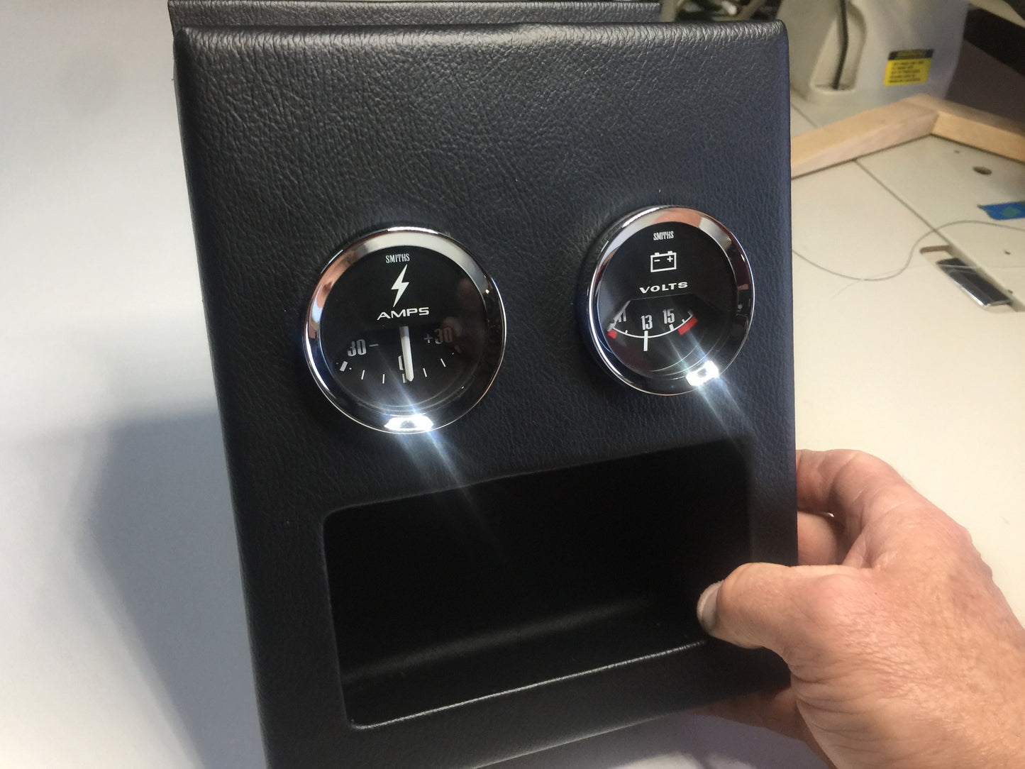 Austin Healey Sprite Spridget custom gauge console - Bugeye