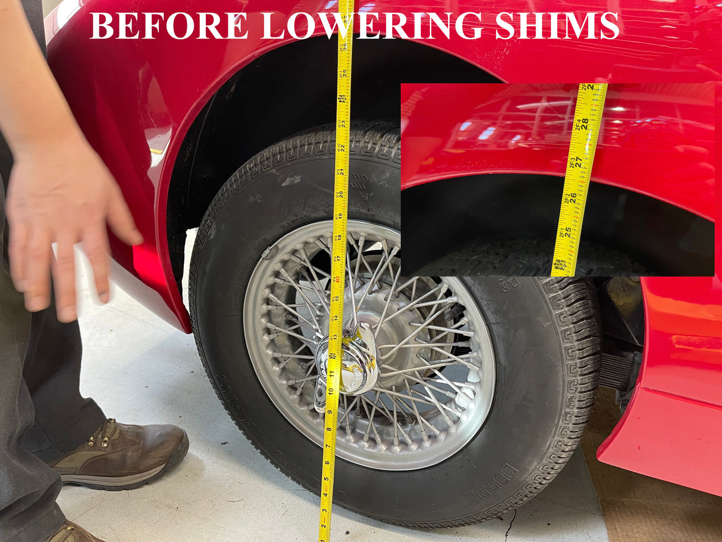 Pair of Bugeye/quarter elliptic rear spring lowering shims