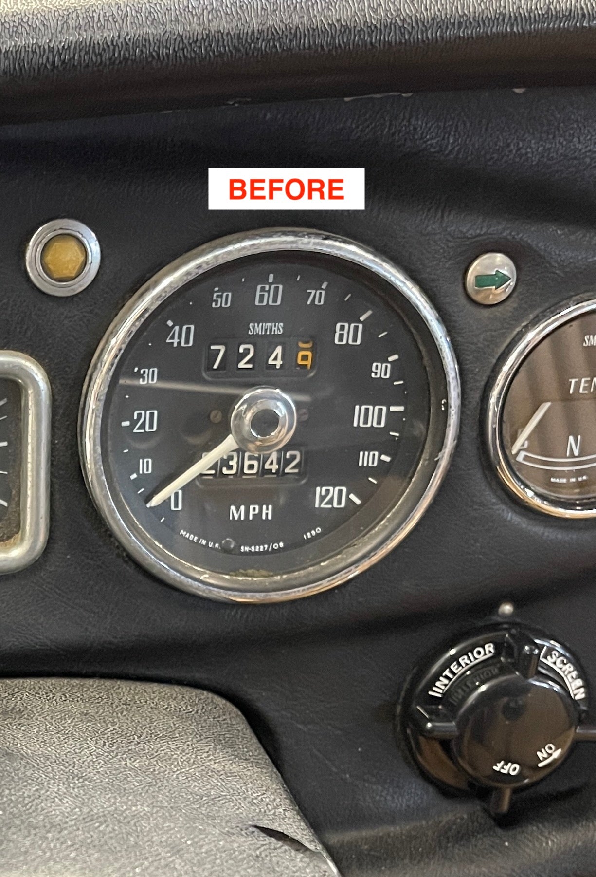 Late Spridget/MGB 80mm digital GPS Speedometer (1968-Up)