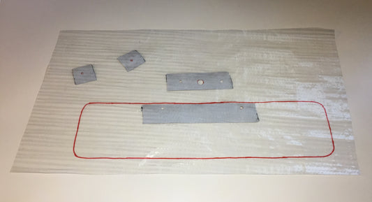 Austin Healey Sprite Rear Body, rear emblem and License Plate Hole Template Exterior - Bugeye