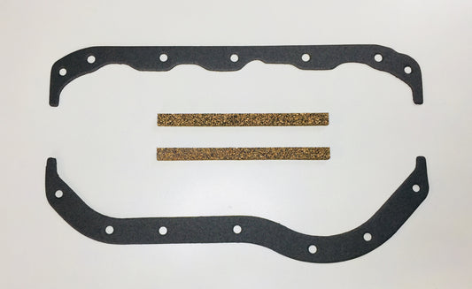 Austin Healey Sprite Oil pan sump gasket kit, 948, 1098, 1275, with cork end seals  - Bugeye