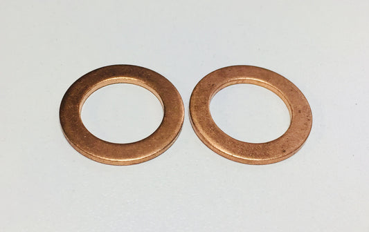 Austin Healey Sprite Oil filter bridge line/banjo bolt copper washer, pair  - Bugeye