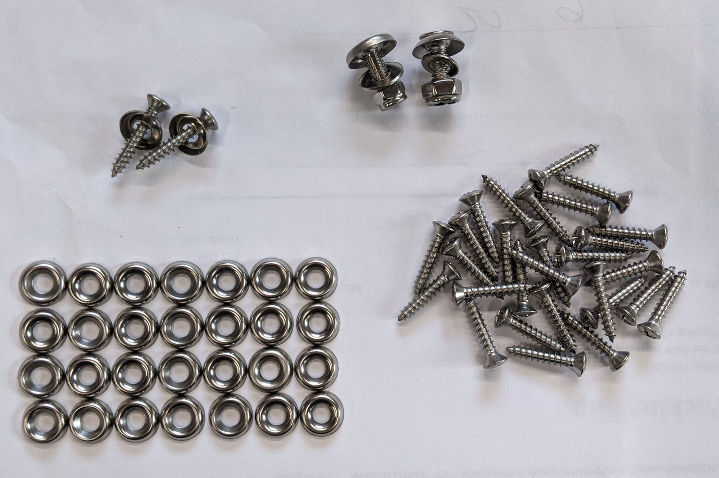 Interior panel screw kit