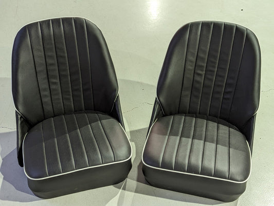 Pair of Complete Upholstered Bugeye Seats with All New Parts
