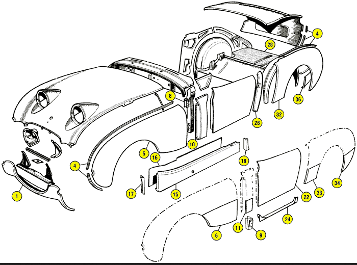 Austin Healey Sprite A-Post Repair piece  - Bugeye