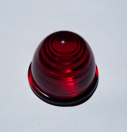 Austin Healey Sprite Red GLASS rear beehive turn signal lens (sold individually) - Bugeye