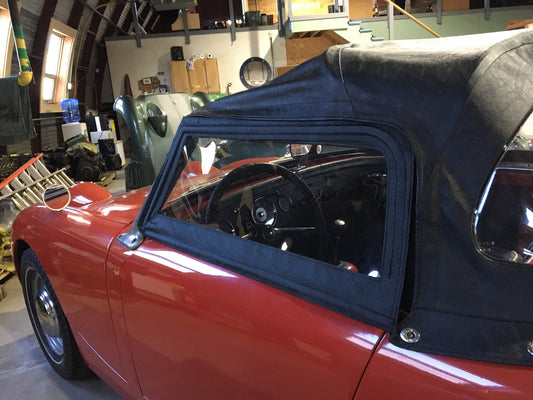 Austin Healey Sprite Restore your original soft window Bugeye Side Curtains Exterior - Bugeye