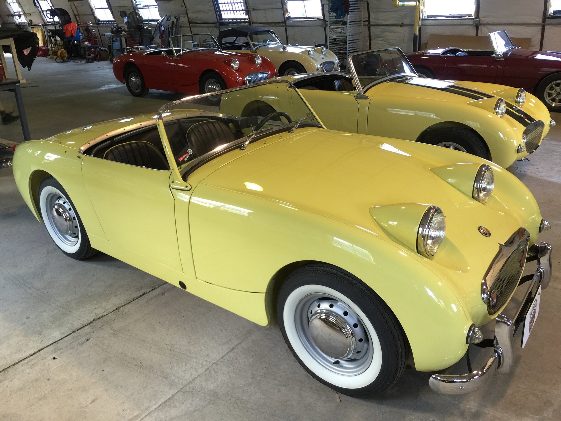 Austin Healey Sprite Wide White Wall tire set for all Spridgets! Exterior - Bugeye
