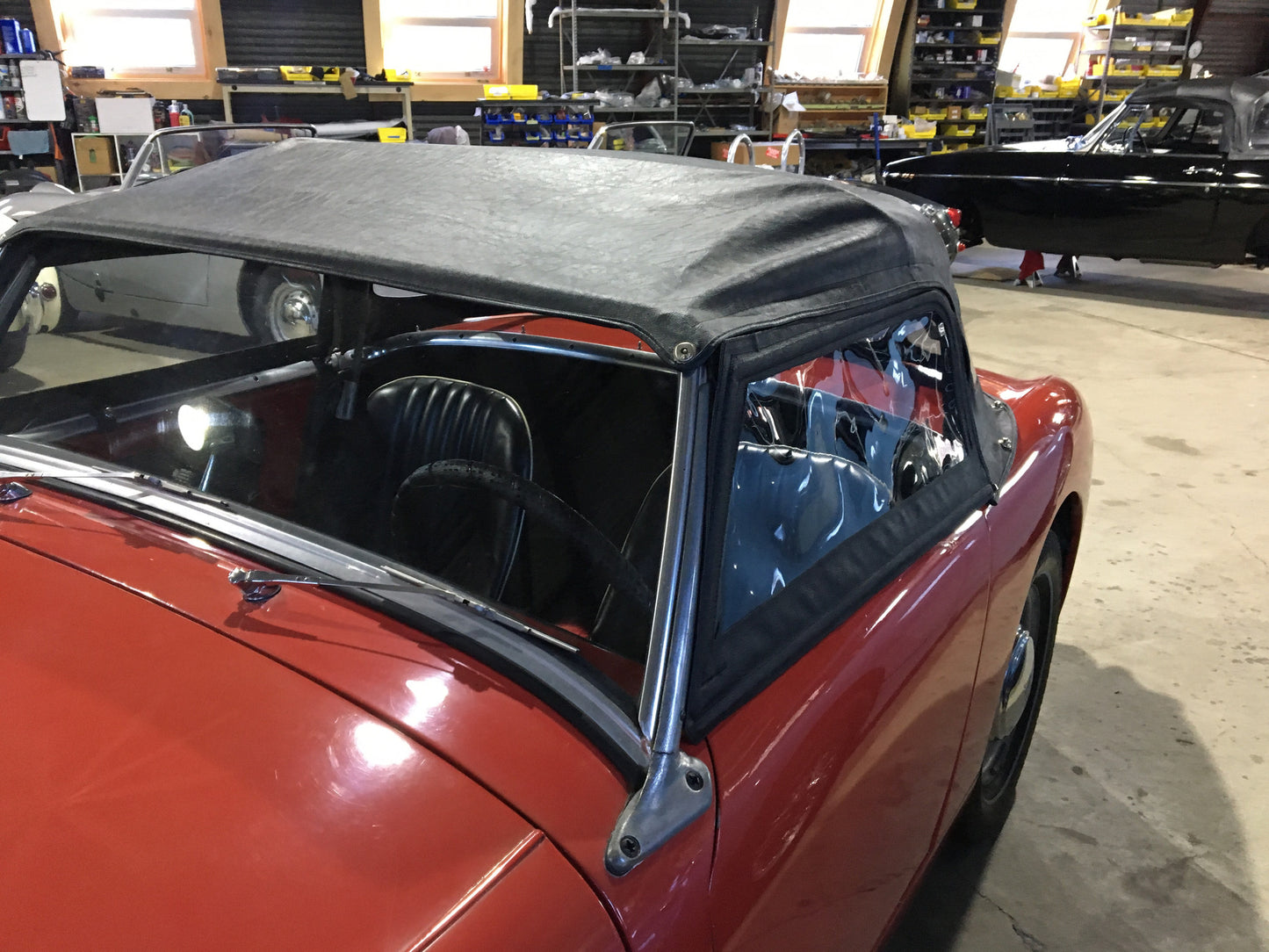 Austin Healey Sprite Restore your original soft window Bugeye Side Curtains Exterior - Bugeye