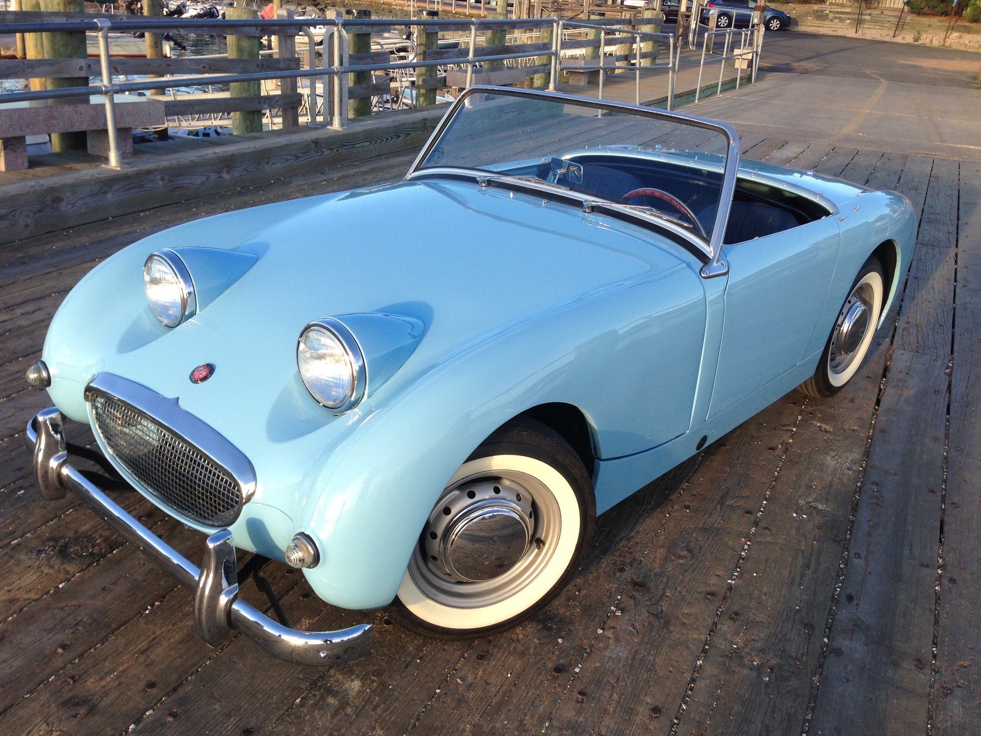 Austin Healey Sprite Wide White Wall tire set for all Spridgets! Exterior - Bugeye