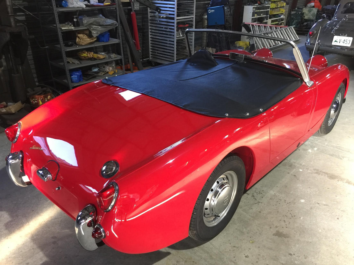 Austin Healey Sprite Bugeye Sprite Long Tonneau, deluxe supple Vinyl Tonneau - Bugeye