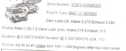 Billet Steel Uprated Supercharger Camshaft (for 1275 Engines)
