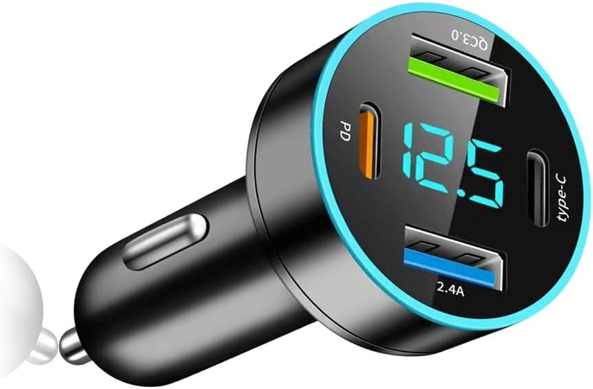 Plug-in USB adapter with voltmeter - Bugeyeguys