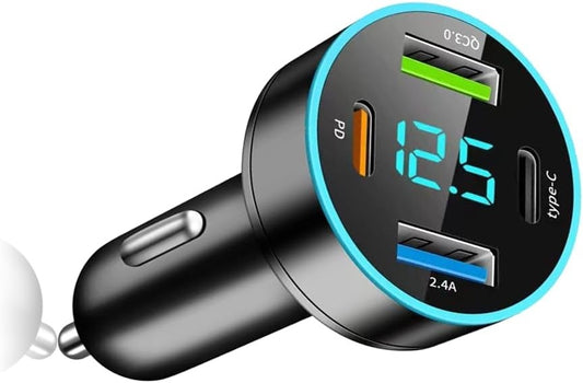 Plug-in USB adapter with voltmeter - Bugeyeguys