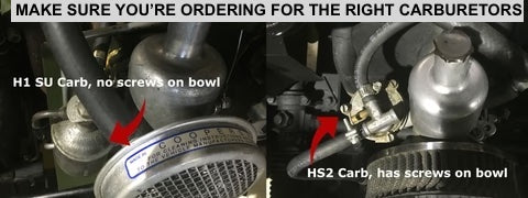 Air Filters for HS2 Carbs - chrome (pair)