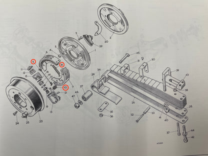 Sprite/Midget EARLY REAR brake spring kit