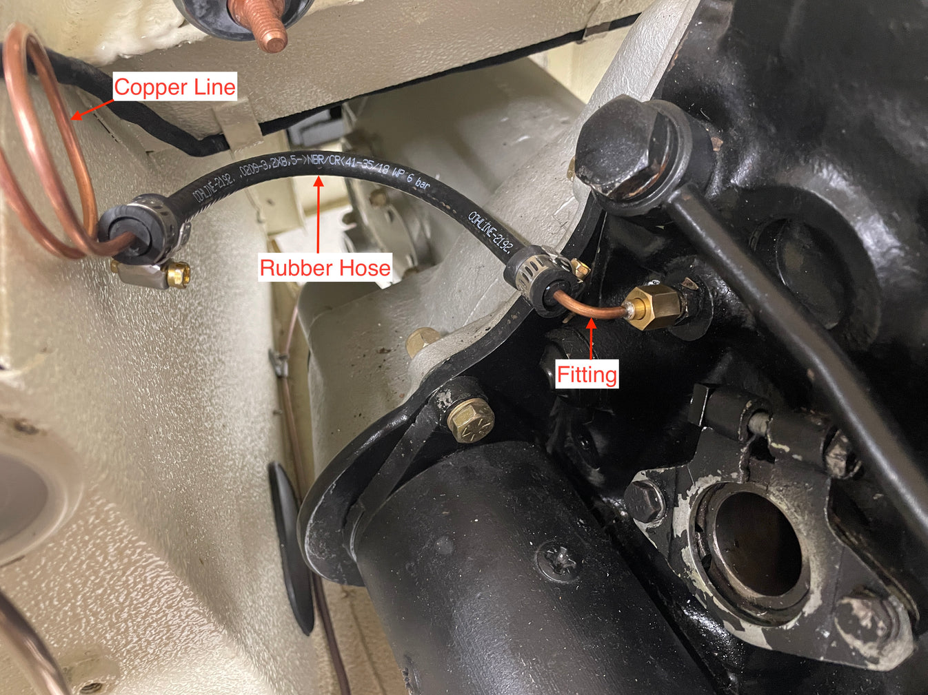 Sprite Mechanical oil pressure gauge line fitting Kit (9481275 Engine