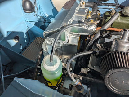 Coolant overflow bottle/oil catch tank, 1 quart (designed for Sprite Mark I, Mark II, & Midget Mark I)