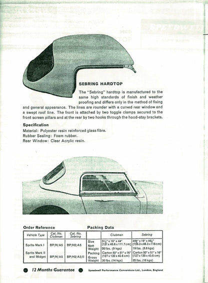 Fiberglass Fastback Hardtop