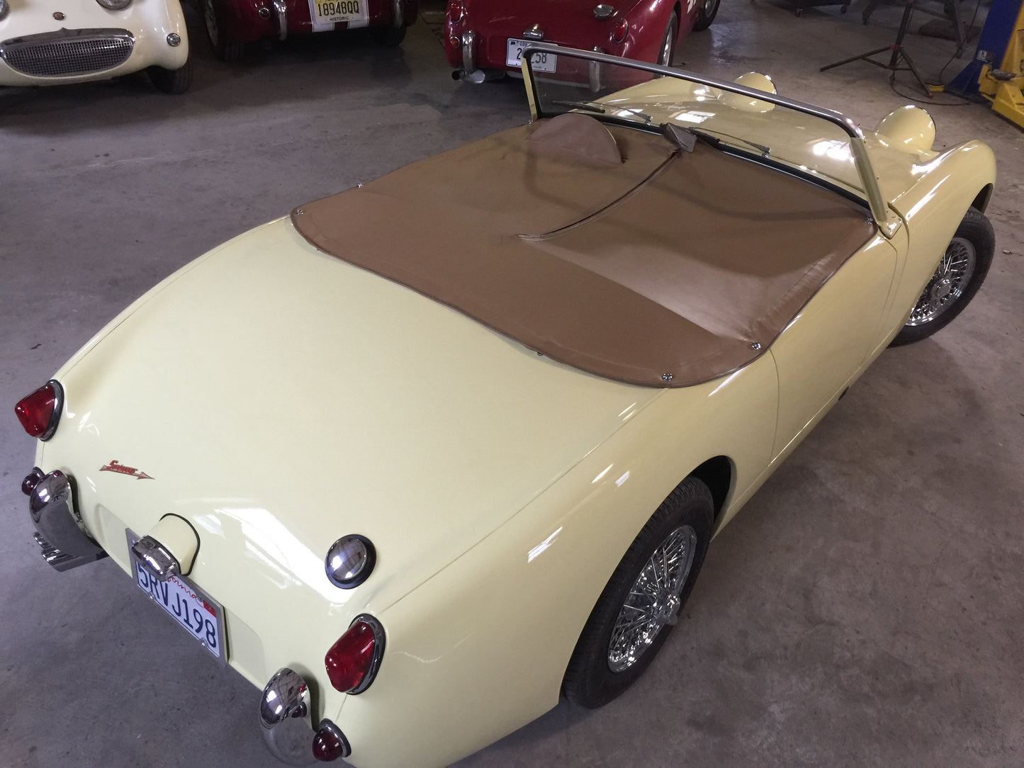 Austin Healey Sprite Bugeye Sprite Long Tonneau, Pebble Grain economy vinyl Tonneau - Bugeye