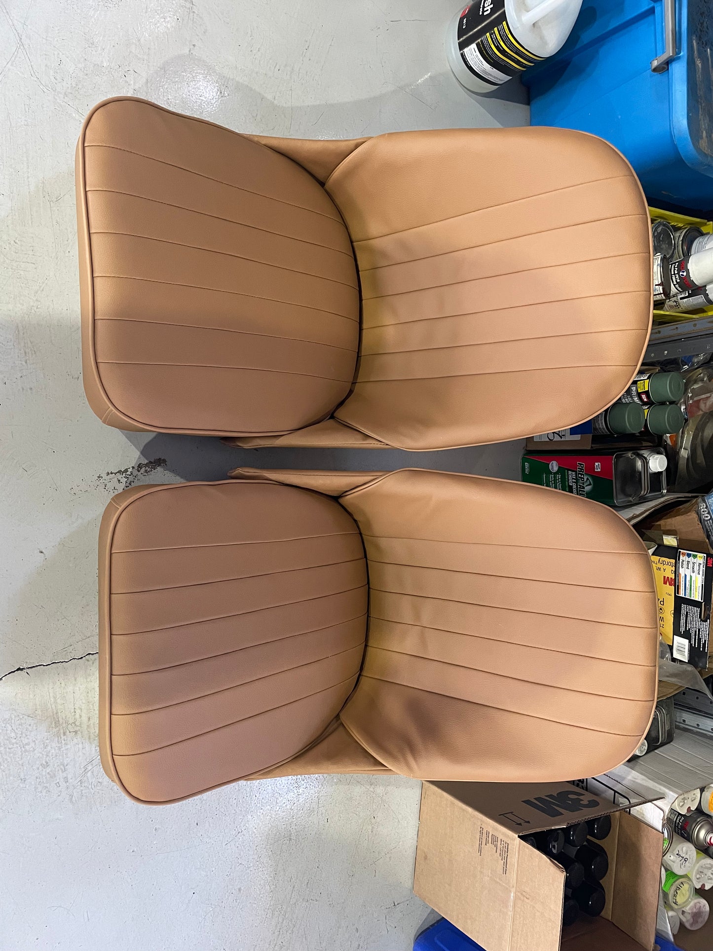 Pair of Complete Upholstered Bugeye Seats with All New Parts