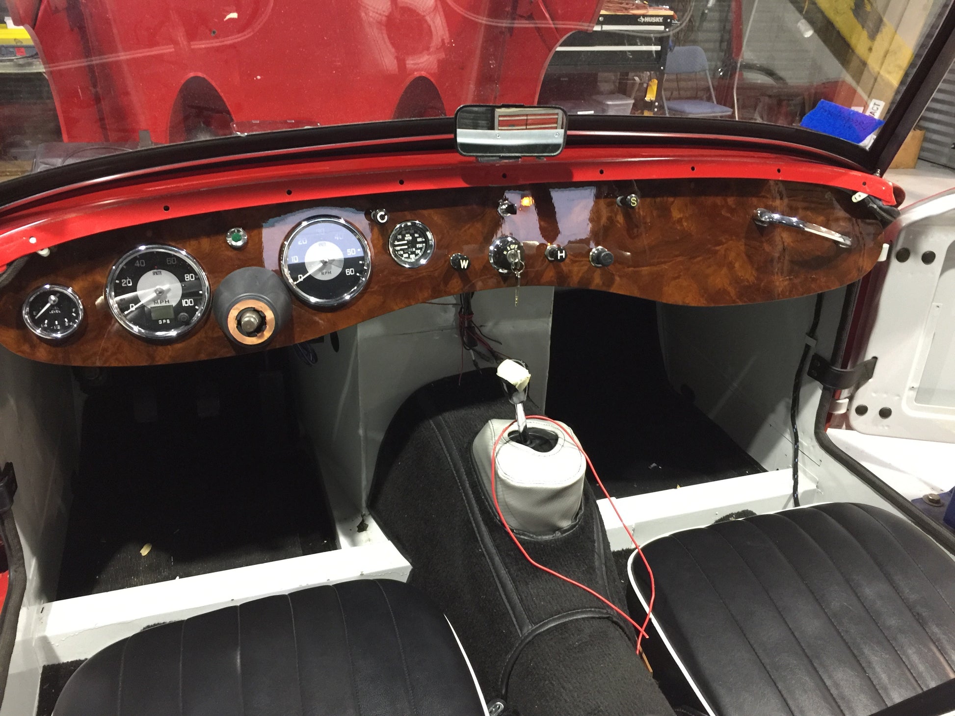 Austin Healey Sprite GPS Bugeye Speedometer-0-60 time too! Interior - Bugeye