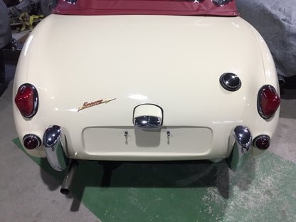 Austin Healey Sprite Rear Body, rear emblem and License Plate Hole Template Exterior - Bugeye