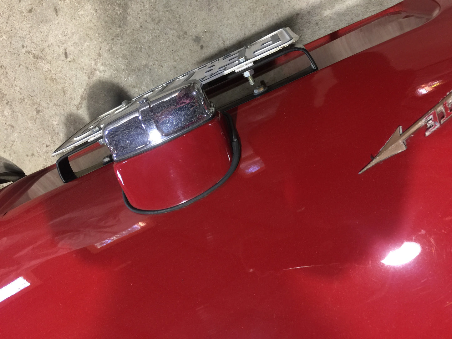 Austin Healey Sprite Correct Bugeye license plate light plinth with mounting screws  - Bugeye