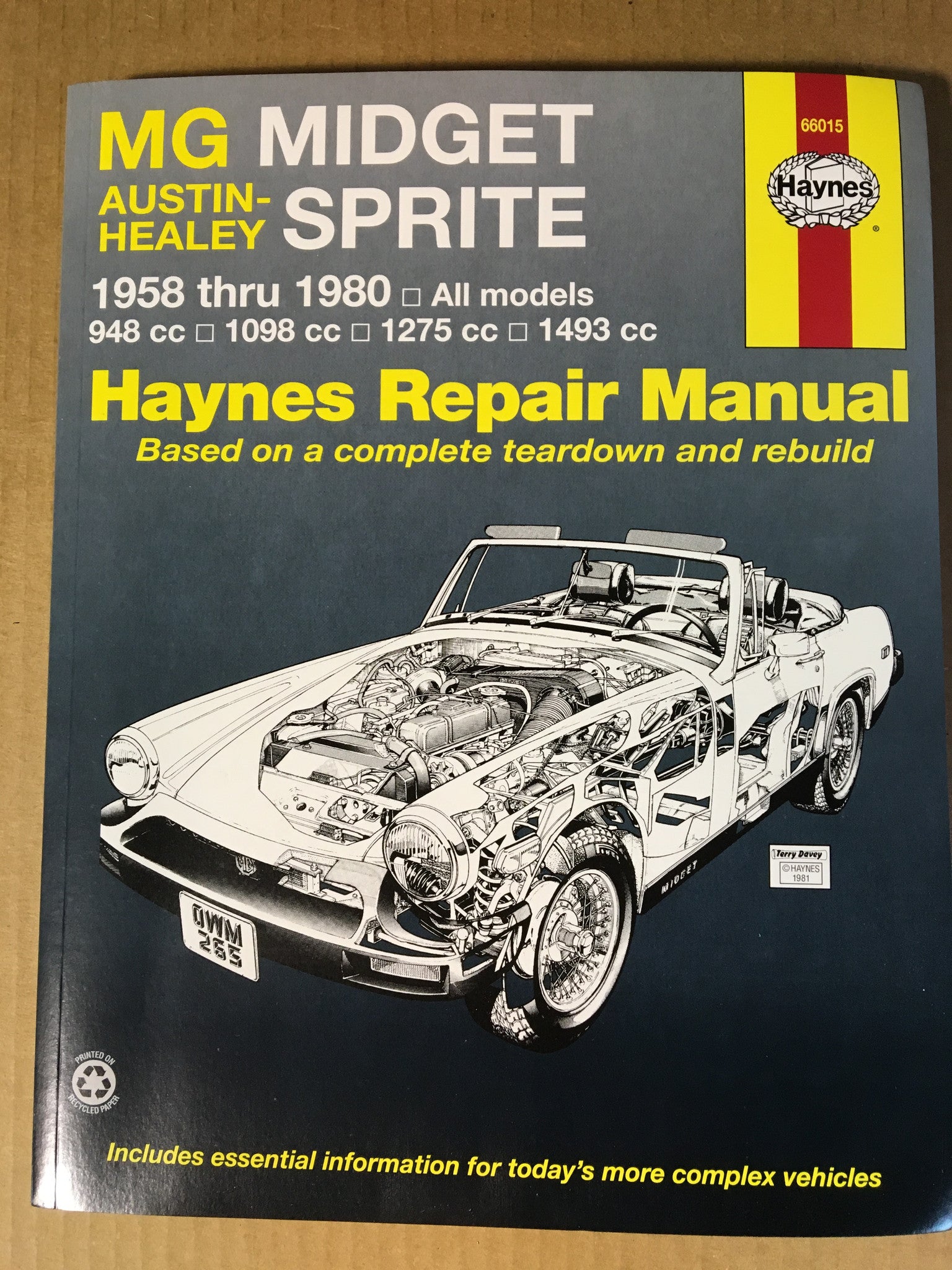 Austin Healey Sprite Haynes Shop Manual Books - Bugeye
