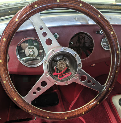 Thick and Beefy Dark Wood Steering Wheel