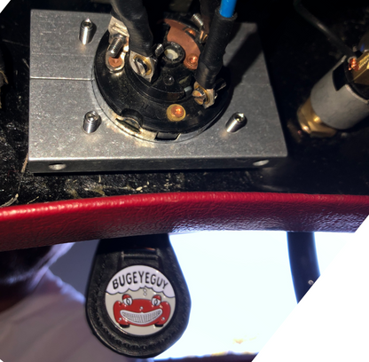 Austin Healey Sprite Modified, improved and ready-to-install ignition switch with locking guillotine Interior - Bugeye